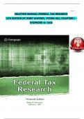 SOLUTION MANUAL FEDERAL TAX RESEARCH  13TH EDITION BY ROBY SAWYERS, STEVEN GILL CHAPTERS 1 -13|GRADED A+ 2025 