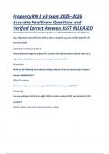 Prophecy RN B v3 Exam 2025&ndash;2026 Prophecy clinical assessments  Accurate Real Exam Questions and Verified Correct Answers JUST RELEASED