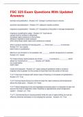 FSC 325 Exam Questions With Updated Answers