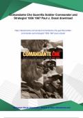 Comandante Che Guerrilla Soldier Commander and Strategist 1956 1967 Paul J&period; Dosal - PDF Download