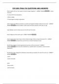 EVR 1001 FINAL FSU QUESTIONS AND ANSWERS