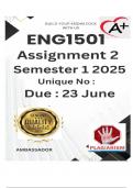 ENG1501 Assignment 2 &lpar;COMPLETE ANSWERS&rpar; Semester 1 2025 - DUE 23 June 2025