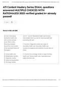 ATI Content Mastery Series EXAM&comma; questions answered MULTIPLE CHOICES WITH RATIONALES&vert; 2025 verified graded A&plus; already passed&excl;