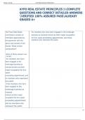 Exam &lpar;elaborations&rpar; AYPO REAL ESTATE PRINCIPLES 1 