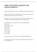 ANSC 1011 EXAM 1 questions and answers graded A&plus;