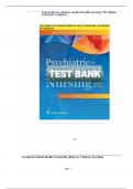 Test bank psychiatric mental health nursing 7th edition videbeck Latest Update&comma; All Chapters &vert;&vert;Complete A&plus; Guide