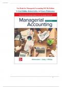 Test Bank for Managerial Accounting ISE 5th Edition by Fred Phillips&comma; Robert Libby&comma; and Stacey Whitecotton