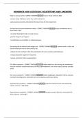 HONDROS NUR 160 EXAM 2 QUESTIONS AND ANSWERS