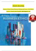 TEST BANK Business Ethics Ethical Decision Making and Cases&comma; 13th Edition By O&period; C&period; Ferrell&comma; John Fraedrich&comma; All Chapters 1 - 12