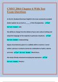 CMST 2064 Chapter 6 With Test Exam Questions With Answers