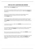 HTMT 213 TEST 1 QUESTIONS AND ANSWERS