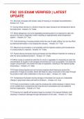 FSC 325 EXAM VERIFIED &vert; LATEST UPDATE