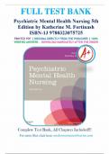Test Bank for Psychiatric Mental Health Nursing 5th Edition by Katherine M&period; Fortinash