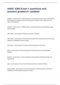 ANSC 4394 Exam 1 questions and answers graded A&plus; updated