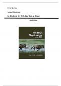 Test Bank Animal Physiology 4th Edition by Richard W&period; Hill&comma; Gordon A&period; Wyse&comma; All Chapters 
