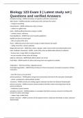 Biology 123 Exam 3 | Latest study set | Questions and verified Answers
