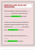 MINNESOTA LAWS&comma; RULES&comma; AND REGULATIONS