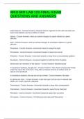 WKU BIO LAB 123 FINAL EXAM QUESTIONS AND ANSWERS