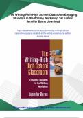 The Writing Rich High School Classroom Engaging Students in the Writing Workshop 1st Edition Jennifer Berne - Digital Download