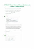 ISYE 6650 Week 1 Homework Latest Questions And Answers Updated Solutions