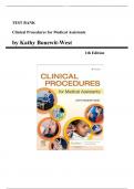 Test Bank for Clinical Procedures for Medical Assistants 11th Edition by Kathy Bonewit-West&comma; Chapter 1-23
