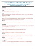 Samenvatting Inleiding in de Psychologie 2025 &ndash; Overzicht van Theorie&euml;n&comma; Denkers & Psychologische Stromingen &vert; Tentamenvoorbereiding H1 t&sol;m H8