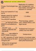 Test bank for Pharmacology and Drug Administration in Medical Imaging&colon; Key Concepts for Technologists&semi; graded A&plus; questions & answers