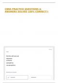 CBNS PRACTICE QUESTIONS & ANSWERS SOLVED 100&percnt; CORRECT&excl;&excl;