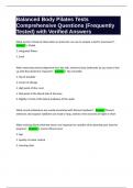 Balanced Body Pilates Tests Comprehensive Questions &lpar;Frequently Tested&rpar; with Verified Answers