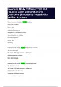 Reformer Instructor Test Out - Balanced Body Comprehensive Questions &lpar;Frequently Tested&rpar; with Verified Answers Package Deal