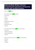 Balanced Body Written Test Out Comprehensive Questions &lpar;Frequently Tested&rpar; with Verified Answers