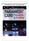 TEST BANK PARAMEDIC CARE PRINCIPLES AND PRACTICE 5TH EDITION VOLUME 3 ALL CHAPTERS 2025&period;pdf