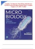 Complete Test Bank For Microbiology With Diseases By Body System 6th Edition &lpar;Bauman 2025&rpar; Complete Chapters 1-27 100- Verified&period;pdf