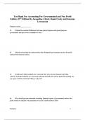Test Bank For Accounting for Governmental and Nonprofit Entities 19th Jacqueline L Reck, Daniel Neely, Suzanne Lowensohn