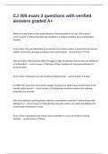 CJ 305 exam 3 questions with verified answers graded A&plus;