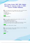 PCA Exam &lpar;Latest 2025&sol; 2026 Update&rpar; Questions & Answers&vert; Grade A&vert; 100&percnt; Correct &lpar;Verified Solutions&rpar;
