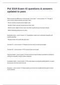 Pol 3319 Exam &num;2 questions & answers updated to pass