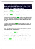 CARE OF CHILDBEARING FAMILY-NACE Comprehensive Questions &lpar;Frequently Tested&rpar; with Verified Answers