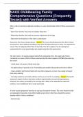 NACE Childbearing Family Comprehensive Questions &lpar;Frequently Tested&rpar; with Verified Answers