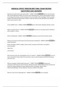 MEDICAL OFFICE PROCEDURES FINAL EXAM REVIEW QUESTIONS AND ANSWERS