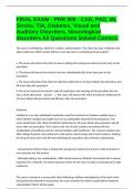 FINAL EXAM - PNR 309 - CAD&comma; PAD&comma; MI&comma; Stroke&comma; TIA&comma; Diabetes&comma; Visual and Auditory Disorders&comma; Neurological disorders All Questions Solved Correct&period;