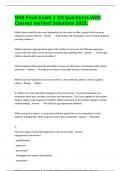 NIHI Final Exam 1 1&sol;3 Questions With Correct Verified Solutions 2025&period;