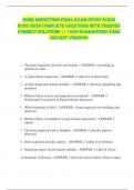 Home Inspection FINAL EXAM STUDY GUIDE  2025&sol;2026 COMPLETE QUESTIONS WITH VERIFIED  CORRECT SOLUTIONS &vert;&vert; 100&percnt; GUARANTEED PASS  <RECENT VERSION> 