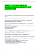 WEEK 1 - INTRODUCTION TO BIOMECHANICS EXAM QUESTIONS AND ANSWERS