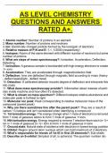AS LEVEL CHEMISTRY QUESTIONS AND ANSWERS RATED A&plus;&period;