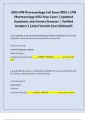 HESI LPN Pharmacology Exit Exam 2025 &vert; LPN Pharmacology HESI Prep Exam &vert; Updated Questions and Correct Answers &vert; Verified Answers &vert; Latest Version &lpar;Just Released&rpar;
