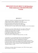 HESI EXIT EXAM &lpar;2025&rpar; V4 160 Questions With Solutions&sol;A GRADE&sol;UPDATED Version