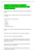 English Composition 1 ENG201 &ndash; Handbook Final Exam Questions  And Actual Answers&period;
