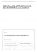FSI FINAL 412 EXAM QUESTIONS WITH COMPLETE SOLUTIONS&excl;&excl;