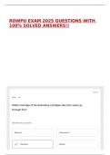 ROWPU EXAM 2025 QUESTIONS WITH 100&percnt; SOLVED ANSWERS&excl;&excl;